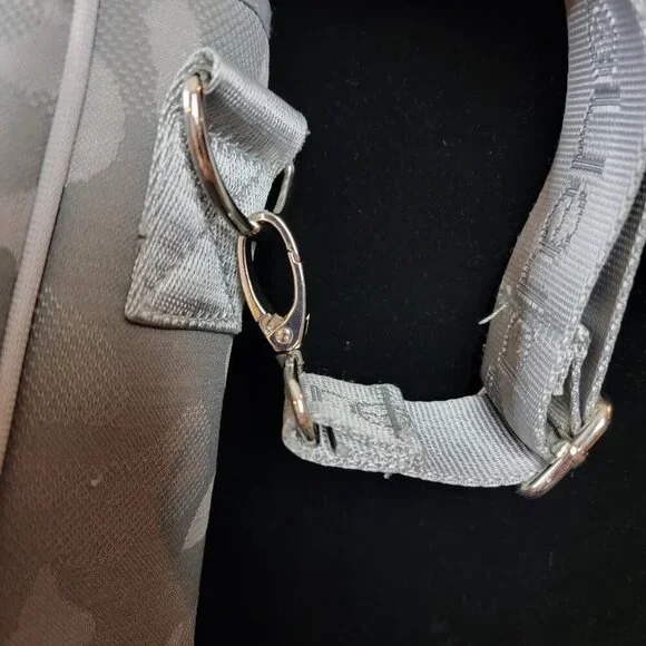 PreneLOVE Grey Camo Neoprene Crossbody Bag – Yellow Lining, Adjustable Strap - Picture 7 of 13